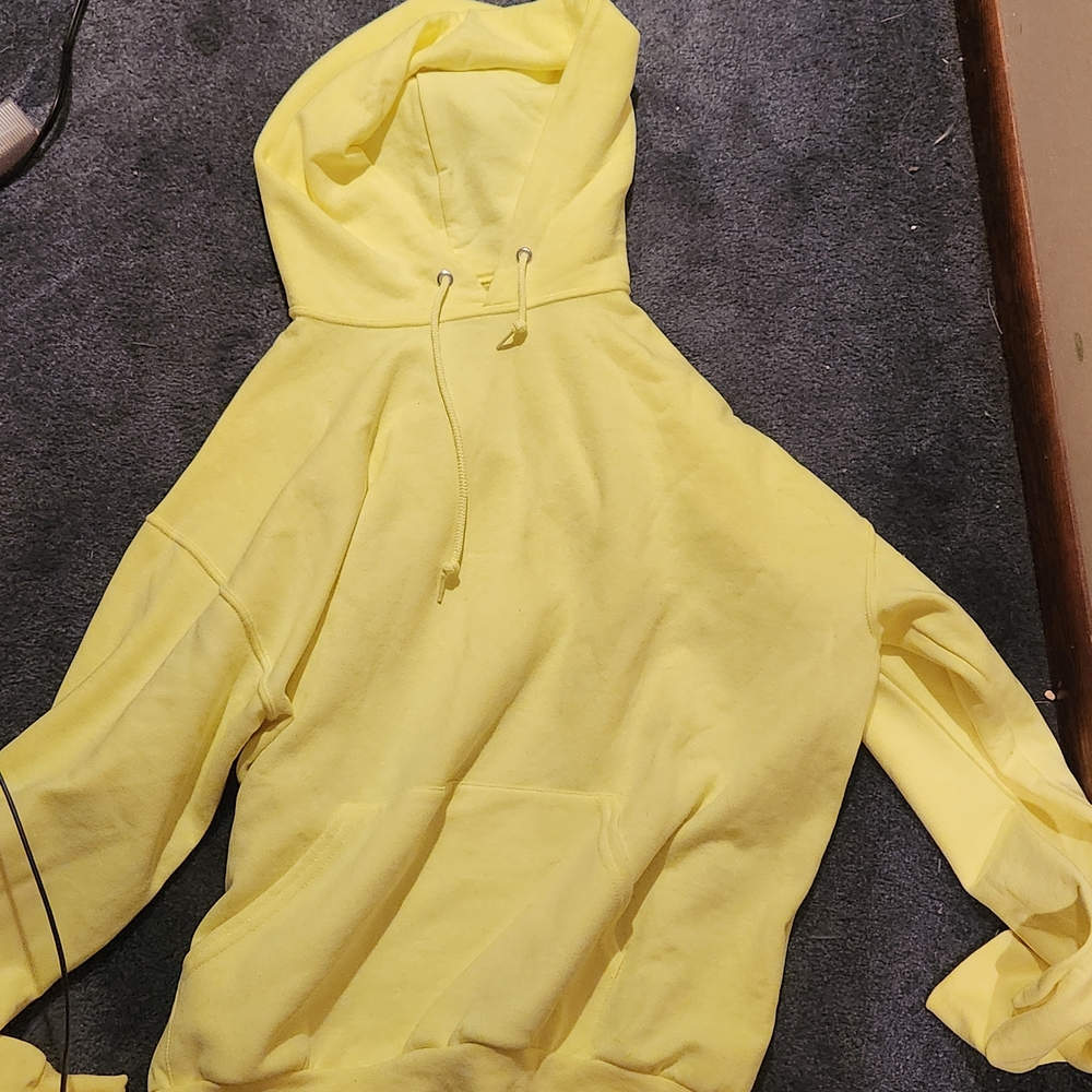 Jerzees Bright Yellow Kinda Cropped Hoodie
